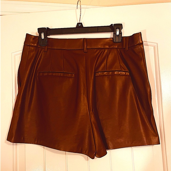 Size 10 brown pleather pants. They run slightly big-bit so cute for fall! - Picture 2 of 6
